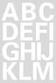 Produktbild: HERMA Buchstaben Sticker A-Z Folie weiß 25 mm 2 Blatt à 15 Sticker