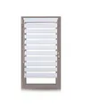 Produktbild: Relaxdays Doppelrollo Klemmfix ohne bohren, Seitenzugrollo mit Streifen, Duo-Rollo für Fenster, Stoff 56x156 cm, weiß