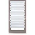 Produktbild: Relaxdays - Doppelrollo Klemmfix Ohne Bohren, Seitenzugrollo Mit Streifen, Duo-rollo Für Fenster, Stoff 56x156 Cm, Weiß