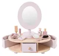 Produktbild: howa Schminktisch, für Kinder aus Holz mit 8 tlg. Zubehör aus Holz und Herzaufklebern