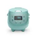 Produktbild: REISHUNGER Digitaler Reiskocher klein, mint| 0,6 L bis 3 Personen | Warmhaltefunktion, Timer & Premium Topf | Kleiner Multikocher & Dampfgarer, 8 Programme, 7-Phasen-Technologie
