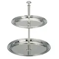 Produktbild: kleine versilberte Etagere 2-stöckig 16 cm hoch