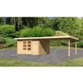 Produktbild: Karibu Holz-Gartenhaus Ängelholm Natur Pultdach Unbehandelt 340 cm x 280 cm
