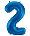 Produktbild: Folat 631426 - Folienballon Zahl 2 - blau - ca. 86 cm