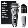 Produktbild: Braun Series 9 Pro Premium Elektrorasierer mit 4+1 Scherkopf, Rasierer Herren Elektrisch, ProLift Trimmer, PowerCase, 5-in-1 Reinigungsstation, Made in Germany, Wet&Dry, 9497cc, silber