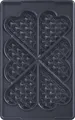 Produktbild: Tefal Plattenset Herzwaffeln XA8006 schwarz antihaft Snack Collection