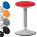 Produktbild: boho office® Stehhilfe, Sitzhilfe, Ergonomischer Hocker, Stehhocker, Stehsitz, Rot, Kunststoff, Gummifuß, 56-81 cm höhenverstellbar