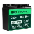 Produktbild: Green Cell® AGM 12V 17Ah Akku Vlies Batterie VRLA Blei Batterie Bleiakku Ersatzakku Versorgungsbatterie Zyklenfest Wartungsfrei Roller Scooter Rasentraktor Rasenmäher Elektroauto E-Bike Aufsitzmäher