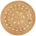 Produktbild: Steffensmeier Teppich Goa - Flower, rund, Jute beige Ø 100 cm