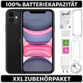 Produktbild: Apple iPhone 11 -  64GB - 100% BATT - Grau Schwarz - XXL Set - Zustand: SEHR GUT