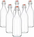 Produktbild: 6x 2L Glasflaschen Bügelflaschen Likörflaschen Weinflasche Schnapsflaschen