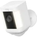 Produktbild: Ring - Spotlight Cam Plus - Plug-in - White 8sh1s2-weu0 Wlan Ip Überwachungskamera 1920 X 1080 Pixel