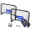 Produktbild: Best Sporting Mini Fußballtor Set Tor I 60cm x 45cm x 224cm I Ball Gr. 5 & Pumpe I Fußball Tor wetterbeständig im 2er Set I Hochwertiges Kindertor mit Netz im praktischen Set I Farbe Schwarz