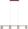 Produktbild: Selltec Pendellampe Greta Landhaus rustikal, braun/gold, Kugel Wohnzimmer, Esszimmer, Küche