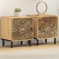 Produktbild: vidaXL Nachttische 2 Stk. 40x33x46 cm Massivholz Mango