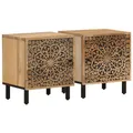 Produktbild: vidaXL Nachttische 2 STK. 40x33x46 cm Massivholz Mango