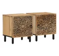 Produktbild: vidaXL Nachtkommode, Nachttische 2 Stk. 40x33x46 cm Massivholz Mango