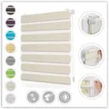 Produktbild: Doppelrollo Duo Rollo Klemmfix, LICHTBLICK ORIGINAL, Lichtschutz, ohne Bohren, freihängend, Klemmfix, Seitenzugrollo, Montage mit beiliegendem, verstellbarem Klemmträger