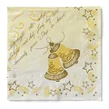 Produktbild: Sovie HORECA Weihnachtsserviette Harmony (Creme) aus Tissue 40 x 40 cm, 3-lagig, Einweg Serviette Wintermotiv, ideal für Advent & Weihnachten, 100 Stück