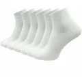 Produktbild: GAWILO Kurzsocken aus 100% reiner Baumwolle - Quartersocken für Herren (6-Paar) Schaft etwas länger als beim Sneaker - daher kein verrutschen weiß 39-42