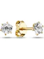 Produktbild: FAVS Paar Ohrstecker FAVS Damen-Ohrstecker 375er Gelbgold 2 Zirkonia