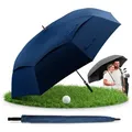 Produktbild: Styngard Golfregenschirm BELFAST, XXL Regenschirm Groß für 2 Personen blau Ø 130 cm