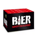 Produktbild: itenga Adventskalender für Bierkasten Flaschen Kiste Stülper BIER schwarz rot