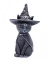 Produktbild: Schwarze Katze mit Hexenhut im Okkult Design als Sammlerfigur
