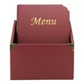 Produktbild: Securit MC-BOX-BRA4-WR Speisekartenumschläge in einer Box, Basic-Reihe, A4, Weinrot