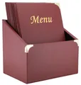 Produktbild: 10 Securit Speisekarten-Mappe BASIC, DIN A4, weinrot, 10er Box