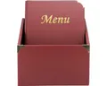Produktbild: Speisekarten Box Basic DIN A4 weinrot 10 Stk.