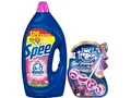 Produktbild: Spee Aktiv Gel Color 4 + 1 Waschmittel (100 Waschladungen), Flüssigwaschmittel mit 4 + 1 Formel & WC-Frisch Spa Momente Harmonie Toilettenstein (1x 50g), WC Duftspüler, 1er Pack