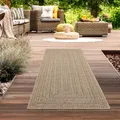 Produktbild: In- und Outdoorteppich im modernen Jute-Look beige/braun Größe - 60 x 180 cm