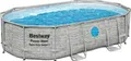 Produktbild: Power Steel™ Swim Vista Series™ Solo Pool ohne Zubehör 488 x 305 x 107 cm, Steinwand-Optik (Cremegrau), oval
