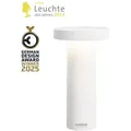 Produktbild: VOLUME retro Akku-Tischleuchte In- und Outdoor weiß