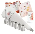 Produktbild: Wenburg Spritzbeutel Spritzbeutel-Set 10-tlg. Backdekor Baumwolle (10-tlg) Torten Kuchen Muffins Cupcakes Kupplungen Spritztüllen Sahne Creme