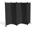 Produktbild: Paravent 5 teilig Schwarz 268 x 167 cm  Raumteiler Trennwand Sichtschutz