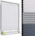 Produktbild: WOLTU Wabenplissee ohne Bohren verdunkelung Thermo Doppelplissee Klemmfix Zweifarbig 45x130cm Weiß-Weiß, Plissee Faltrollo Sonnen-, Sicht- & Schallschutz, Jalousie Plisseerollo für Fenster & Tür