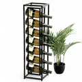 Produktbild: Weinregal Metall Schwarz Stehend Diamant 80 cm Flaschenregal Weinständer Design