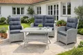 Produktbild: Green Spirit® Monte Carlo Lounge-Set 4-tlg. Polyrattan Grau-Meliert