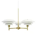 Produktbild: Dyberg Larsen DL20 Opal/Brass Deckenlampe | Modern & Leicht Deckenleuchte Wohnzimmer Hergestellt aus Metall | Deckenlampe Wohnzimmer Ohne Leuchtmittel 60 W/E27 | Deckenleuchten in Dänisches Design