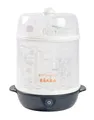 Produktbild: BÉABA, 2-in-1-Flaschensterilisator, Skalierbar, Elektrisch mit Dampf, 2 in 1, 2 Fächer, Bis zu 8 Flaschen & Zubehör, Ultra schnell, Zeitschaltuhr, Steril'Express, Night Blue