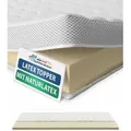 Produktbild: AM Qualitätsmatratzen | Premium Latex-Topper | 90x210 cm | 6 cm Höhe | Matratzentopper | 90/210 | Latex Topper