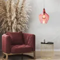 Produktbild: Retro Hänge Strahler Decken Leuchte pink Esszimmer Beleuchtung Glas Pendel Lampe