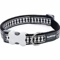 Produktbild: Hundehalsband Red Dingo Reflektierend Knochen Schwarz (1,2 x 20-32 cm)