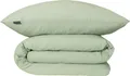 Produktbild: Schiesser Bettwäscheset Laura | 2-teilig | Uni | edler Perkal - Seersucker aus 100 % Baumwolle | Reißverschluss | 135x200cm + 80x80cm | Hellgrün