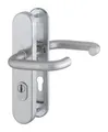 Produktbild: Hoppe Paris Edelstahl-Schutz-Langschild-Türgriff-Garnitur E138Z/3332ZA/3310, Profilzylinder, mit Zylinder-Abdeckung für Außen-/Wohnungsabschluss-Türen (42-47 mm) - matt - 3663900