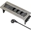 Produktbild: Brennenstuhl 1396200113 Tischsteckdose 3fach Silber, Schwarz Schutzkontakt 1 St.