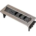 Produktbild: brennenstuhl Indesk Power 3-fach Tischsteckdose 2,0 m silber mit USB-Buchse
