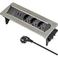 Produktbild: Brennenstuhl 1396200113 Tischsteckdose 3fach Silber, Schwarz Schutzkontakt 1 St.